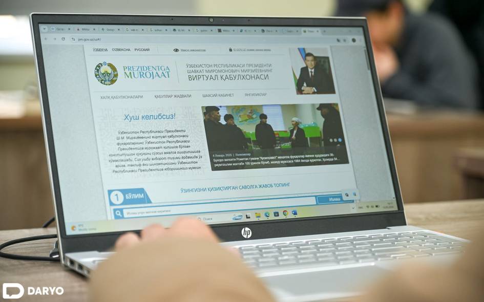 Prezident Virtual qabulxonasiga yuborilgan murojaatlar ustidan nazorat kuchaytiriladi